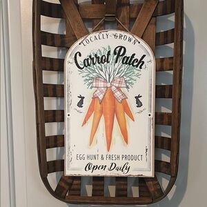 Carrot Patch Wall Tobacco Basket Adorable Attachment New Final Sale Measures x